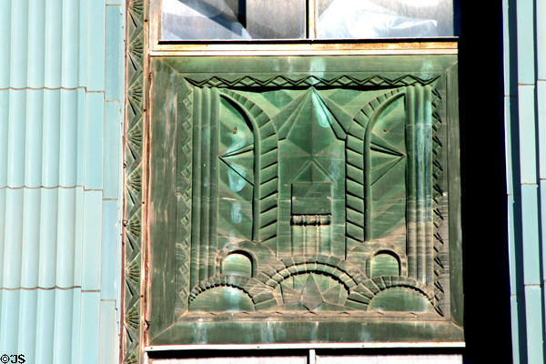 Art Deco panel detail of Eastern Columbia Building. Los Angeles, CA.