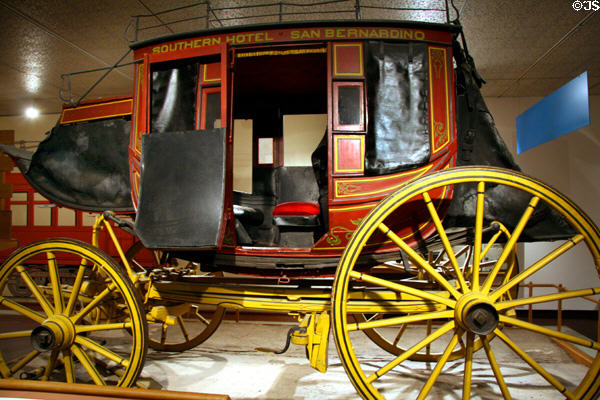Concord coach from Southern Hotel of San Bernadino at LA County Natural History Museum. Los Angeles, CA.