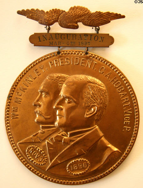 Inaugural medal of William McKinley (1897) in private collection. CA.