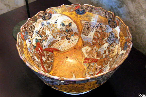 Chinese import bowl at Hurlbut-Dunham House. Wethersfield, CT.