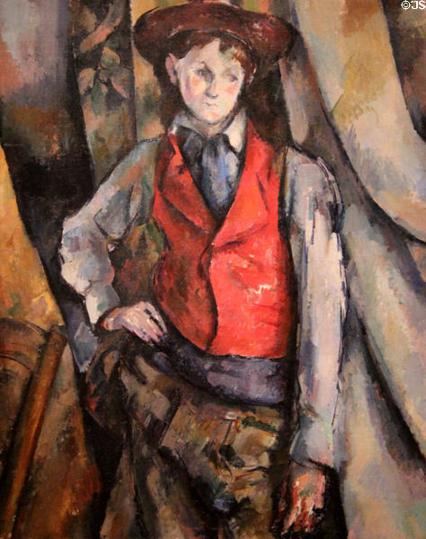Portrait of Boy in Red Waistcoat (1888-90) by Paul Cézanne at National Gallery of Art. Washington, DC.