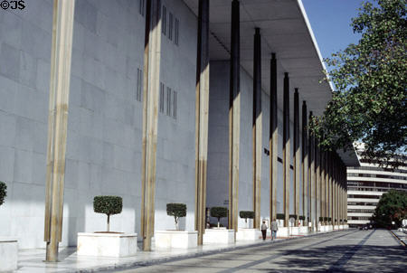 John F. Kennedy Center for the Performing Arts (1971) (2700 F. St. NW). Washington, DC. Style: Modern. Architect: Edward Durrel Stone Assoc..