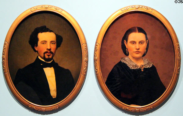 Portraits of Jewish traders of Spiegelberg family who settled in New Mexico (1840s-50s) at New Mexico History Museum. Santa Fe, NM.
