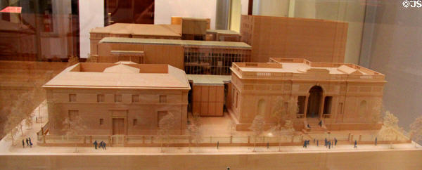Model of 1906 Morgan Library designed by Charles McKim with more recent additions. New York City, NY.