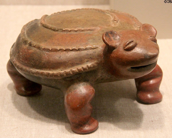 Colima culture earthenware dog (200 BCE-200 CE) from West Coast Mexico at San Antonio Museum of Art. San Antonio, TX.
