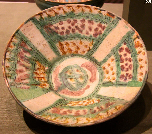Earthenware bowl (10thC) from Iran at San Antonio Museum of Art. San Antonio, TX.