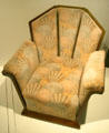 Art Deco upholstered armchair from France at Royal Ontario Museum. Toronto, ON