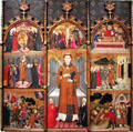 Scenes from life of St Stephen painting by Jaume Serra at Museu Nacional d'Art de Catalunya. Barcelona, Spain.