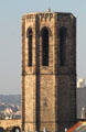 Hexagonal Gothic bell tower of Church of Santa Maria del Pi. Barcelona, Spain.
