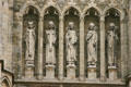 Bishops on facade of St Stephen's Cathedral. Sens, France.