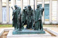 Monument to Burghers of Calais by Auguste Rodin to remember six Calais dignitaries who surrendered to England during Hundred Years' War to save town at Rodin Museum. Paris, France