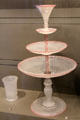Baccarat three stage pedestal filigree dish at Arts et Metiers Museum. Paris, France.