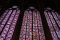 Variety of panel shapes used to fabricate stained glass at St Chapelle. Paris, France.
