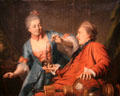 Nicolas Bergeat & Mme de Maisoncel Carrying Out a Science Experiment painting by unknown artist of Reims at Museum of Fine Arts. Reims, France.