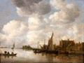 Port in thunderstorm painting by Jan van Goyen at Rouen Museum of Fine Arts. Rouen, France.