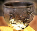 Silver goblet with Gallic gods made in Lugdunum at Gallo Roman Museum. Lyon, France.