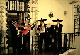 Mariachi band performing in a hotel in Puebla. Mexico.