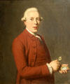 James Tassie, inventor of hard pasted used to make replicas of cameos, portrait by David Allan at National Portrait Gallery of Scotland. Edinburgh, Scotland.
