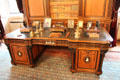 Marquetry desk in library at Haddo House. Methlick, Scotland.