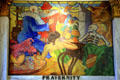 Art Deco mural of Fraternity by John Augustus Walker at Mobile Museum. Mobile, AL.