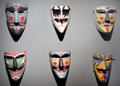 Painted wood carnival masks from Veracruz, Mexico at Tucson Museum of Art. Tucson, AZ.
