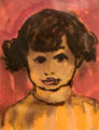 Head of Boy watercolor by Emil Nolde at University of Arizona Museum of Art. Tucson, AZ.