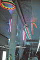 Neon artwork by Stephen Antonakos in Pershing Square station of LA Metro. Los Angeles, CA.