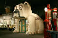 Replica of fanciful dog-shaped snack shack at Petersen Automotive Museum. Los Angeles, CA