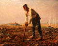 Man with Hoe painting by Jean-François Millet at J. Paul Getty Museum Center. Malibu, CA.