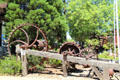 Three waterwheels at El Dorado County Historical Museum. Placerville, CA.