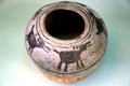 Pottery seed jar with painted animals in Mesa Verde Style at Mesa Verde Museum. CO.