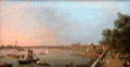 Westminster from near Terrace of Somerset House painting by Canaletto at Yale Center for British Art. New Haven, CT.