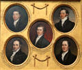 Miniature portraits of Thomas Jackson Oakley, Henry Williams Dwight, US VP John Caldwell Calhoun, William Allen, & David Bayard Ogden by John Trumbull at Yale University Art Gallery. New Haven, CT.