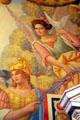 Symbolic figures on George Washington mural by H. Siddons Mowbray in Key Room at Anderson House Museum. Washington, DC.