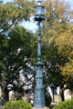 Lamp which once served as beacon for ships in Emmet park on bluff above Savannah River. Savannah, GA.