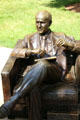Statue of comedian Bob Newhart at Navy Pier Park. Chicago, IL.