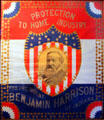 Benjamin Harrison Protection to Home Industries campaign poster at Benjamin Harrison Presidential Site. Indianapolis, IN.