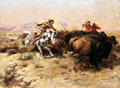 Buffalo Hunt painting by Charles Marion Russell at Eiteljorg Museum. Indianapolis, IN.