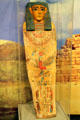 Egyptian mummy coffin cover at Museum of World Treasures. Wichita, KS.
