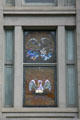 U.S. Custom House stained glass eagle & pelican windows. New Orleans, LA.