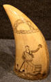 Scrimshaw figure of sailor with anchor at New Bedford Whaling Museum. New Bedford, MA.