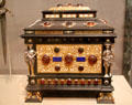 German ebony & gemstone casket by Fritz von Miller at Museum of Fine Arts. Boston, MA.