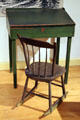 Desk & Windsor chair with rockers from Henry David Thoreau's house on Walden Pond at Concord Museum. Concord, MA.