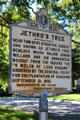 Plaque marking Jethro's Tree where Major Simon Willard bought Concord from the Indians on Monument Sq. Concord, MA.