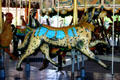 Saddled dog on Herschell-Spillman Carousel at Greenfield Village. Dearborn, MI.