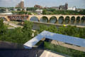 St Anthony Falls Historic District from Guthrie Theater observation deck. Minneapolis, MN.