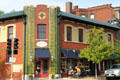 Corner coffee shop with elaborate brickwork. St. Louis, MO.