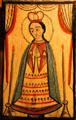 Our Lady of San Juan de los Lagos retablo by José Rafael Aragón at Millicent Rogers Museum. Taos, NM.
