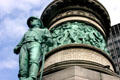 Sculpted soldier & frieze by Caspar Buberl on Civil War Monument. Buffalo, NY.
