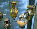 Egyptian glass pitchers & bottles at Corning Museum of Glass. Corning, NY.
